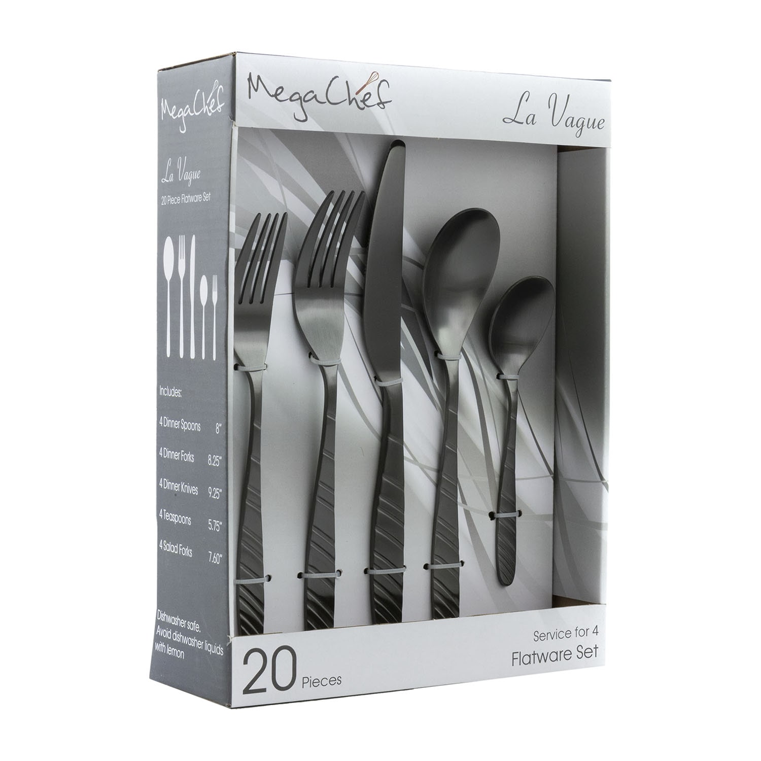 MegaChef La Vague 20-pc. 18/10 Stainless Steel Flatware Set