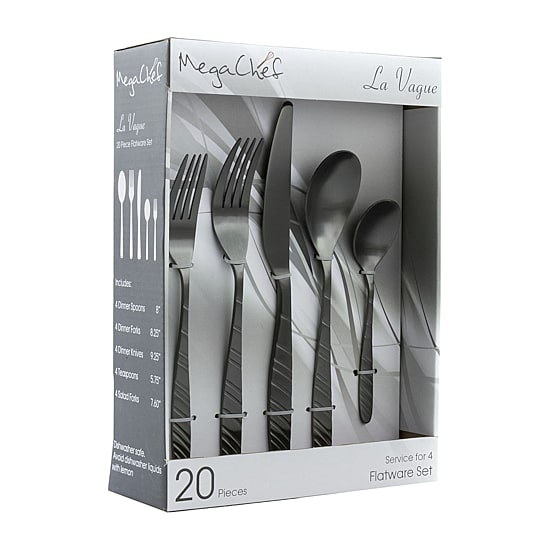 MegaChef La Vague 20-pc. 18/10 Stainless Steel Flatware Set