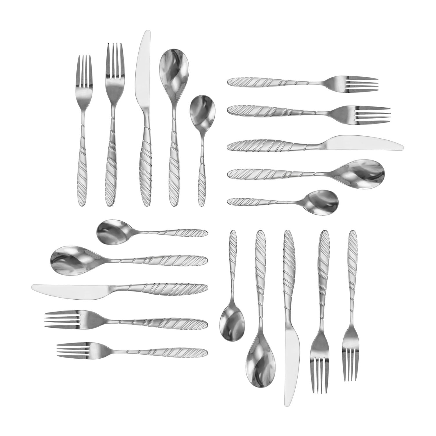 MegaChef La Vague 20-pc. 18/10 Stainless Steel Flatware Set