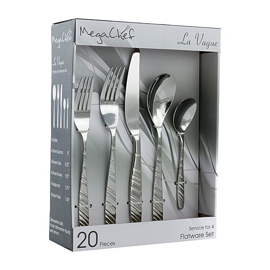 MegaChef La Vague 20-pc. 18/10 Stainless Steel Flatware Set