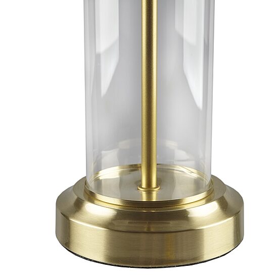 Gold 510 Design Clarity Glass Cylinder Table Lamp Set of 2