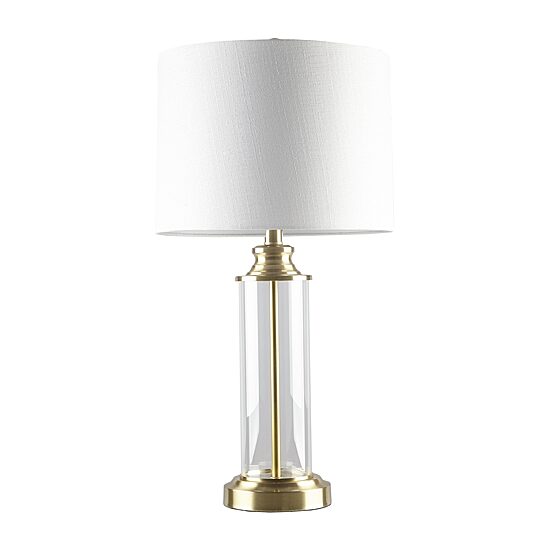 Gold 510 Design Clarity Glass Cylinder Table Lamp Set of 2