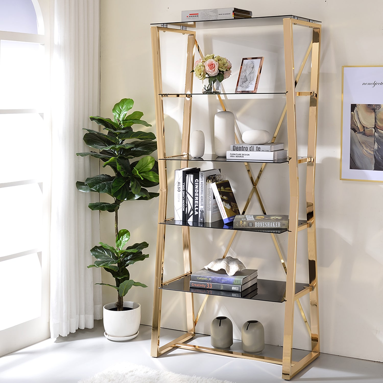 Furniture of America™ Goldwater Home Office Collection 5-Shelf Bookcase