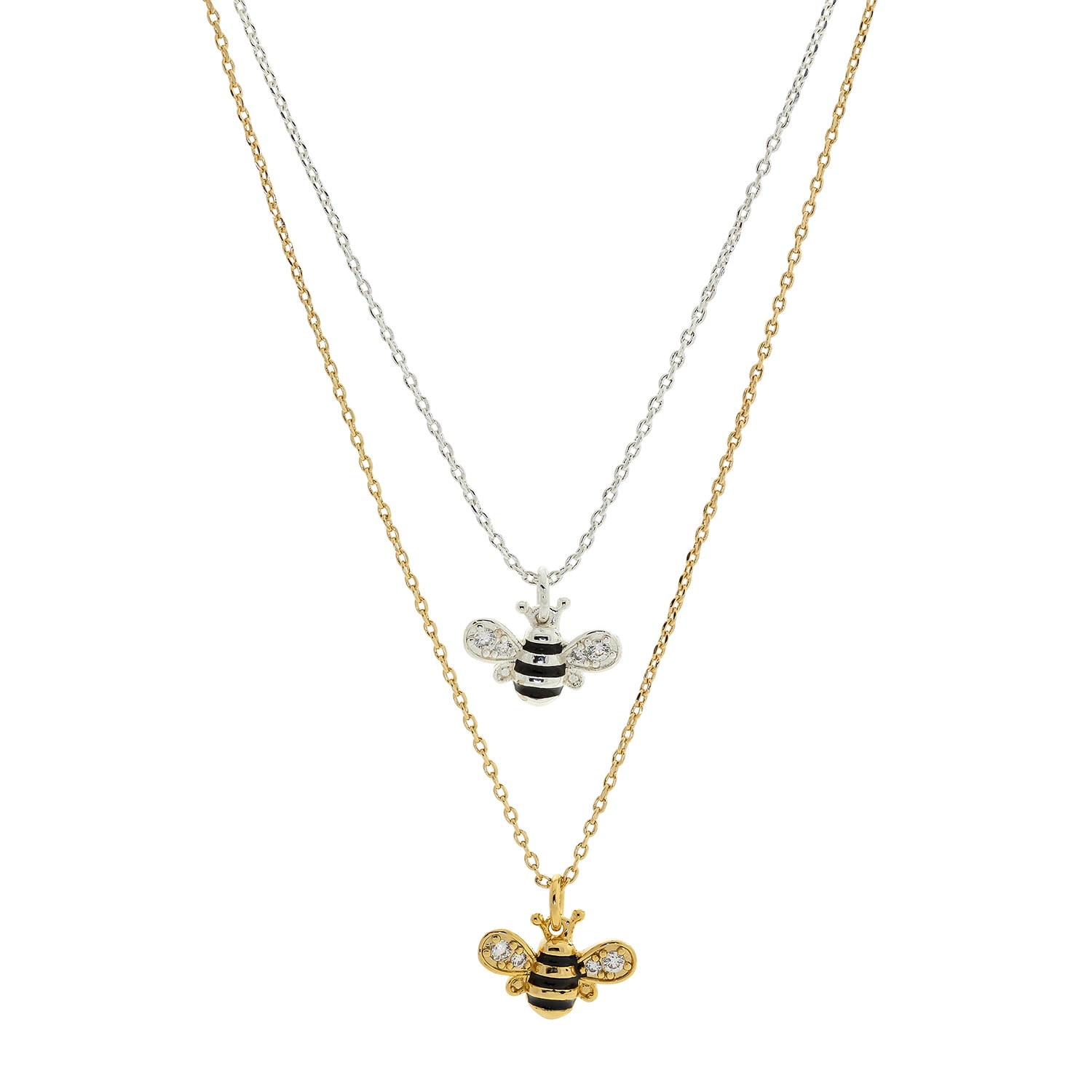 Sparkle Allure Womens Cubic Zirconia 18K Rose Gold Over Brass Pure Silver Over Brass 2-pc. Necklace Set