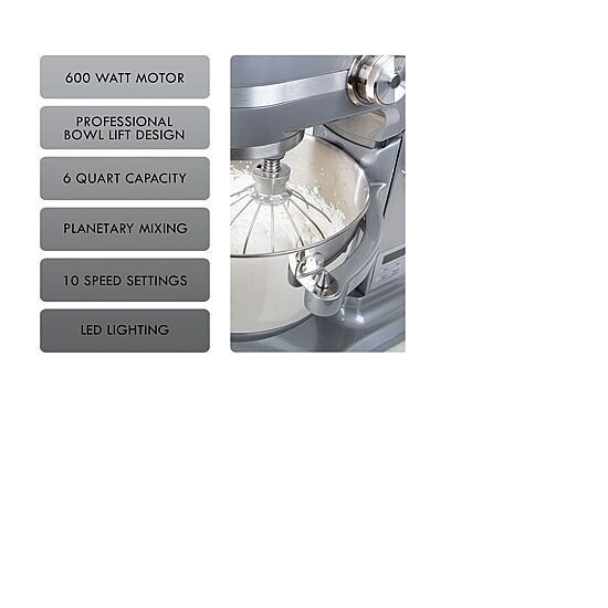 Kenmore Elite 6 qt Bowl-Lift Stand Mixer with Countdown Timer- 600 Watts