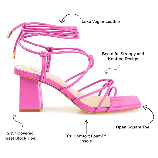 Journee Collection Harpr Womens Round Open Toe Block Heel Pumps