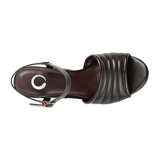 Journee Collection Charmaine Womens Round Open Toe Stacked Heel Pumps