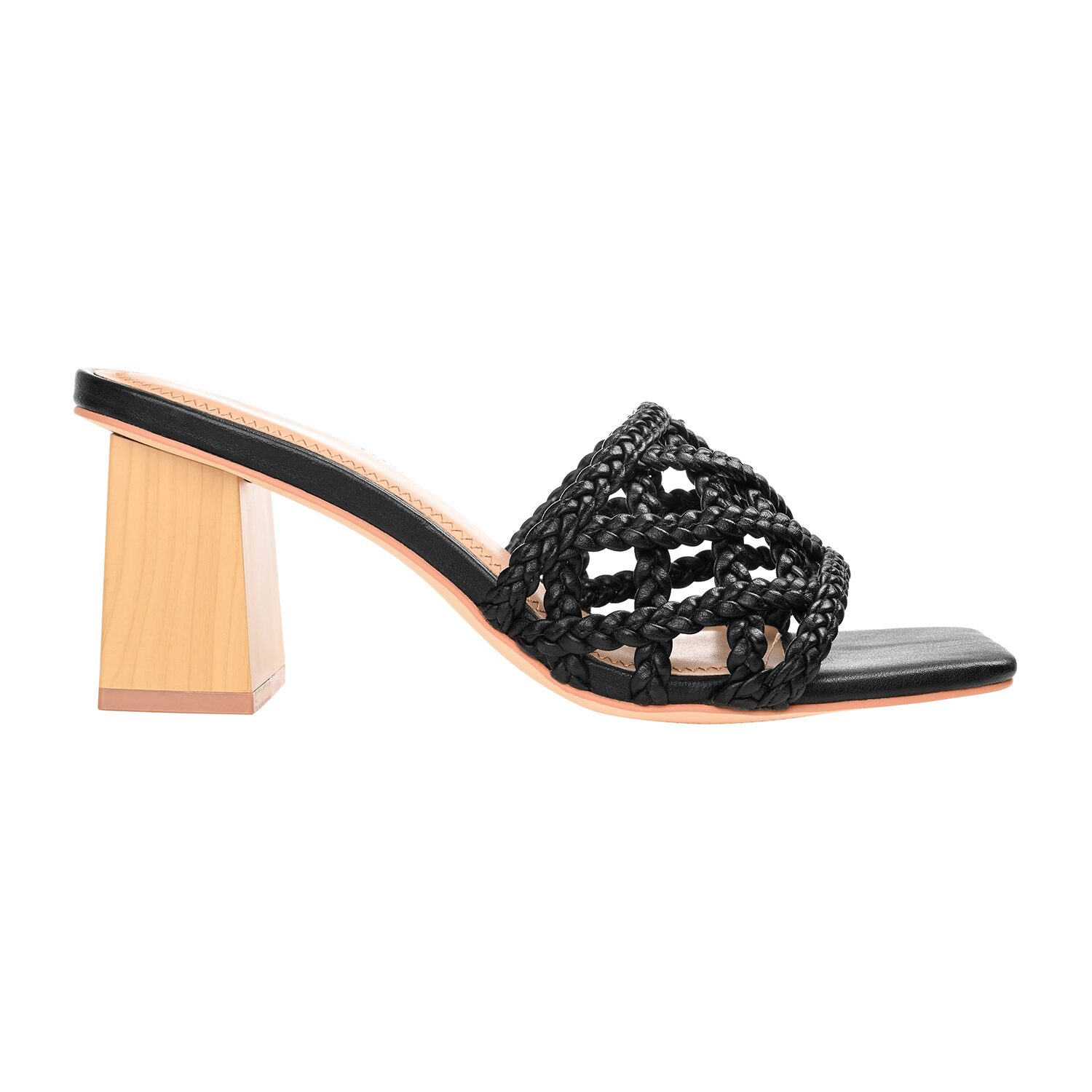 Journee Collection Evvie Womens Round Open Toe Block Heel Pumps