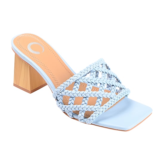 Journee Collection Evvie Womens Round Open Toe Block Heel Pumps
