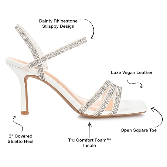 Journee Collection Coraa Womens Square Open Toe Stiletto Heel Pumps