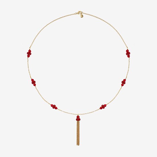 Monet Jewelry Tassel Womens 31 Inch Strand Necklace