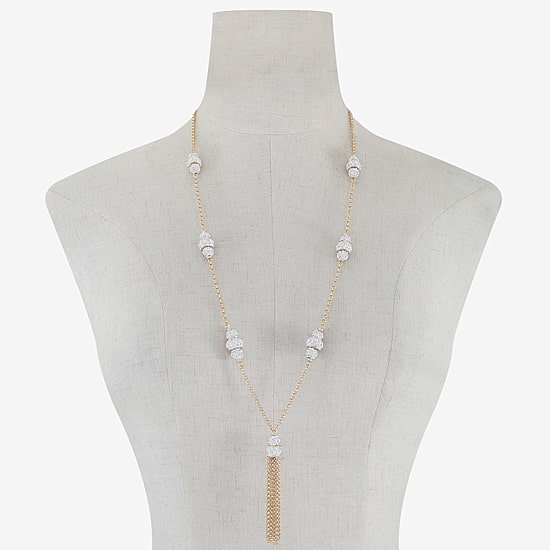 Monet Jewelry Tassel Womens 31 Inch Strand Necklace