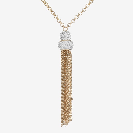 Monet Jewelry Tassel Womens 31 Inch Strand Necklace