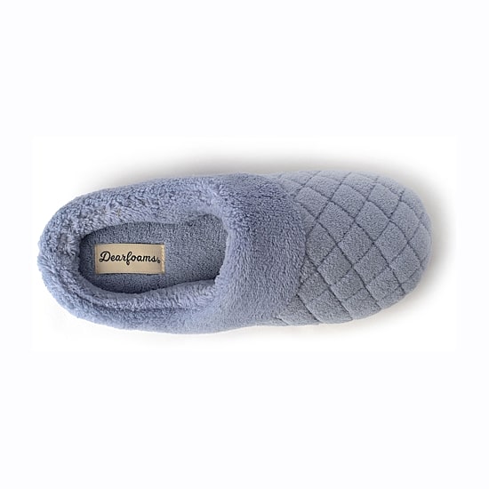 Dearfoams Libby Quilted Terry Womens Memory Foam Clog Slippers