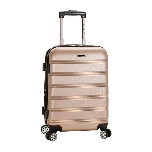 Rockland Melbourne 20 Inch Hardside Expandable Lightweight Carry-On Spinner Luggage, One Size, Beige