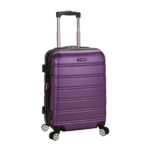 Rockland Melbourne 20 Inch Hardside Expandable Lightweight Carry-On Spinner Luggage, One Size, Purple