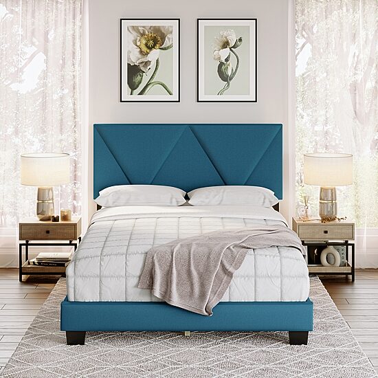 VECTOR FULL UPHOLSTERED PLATFORM BED