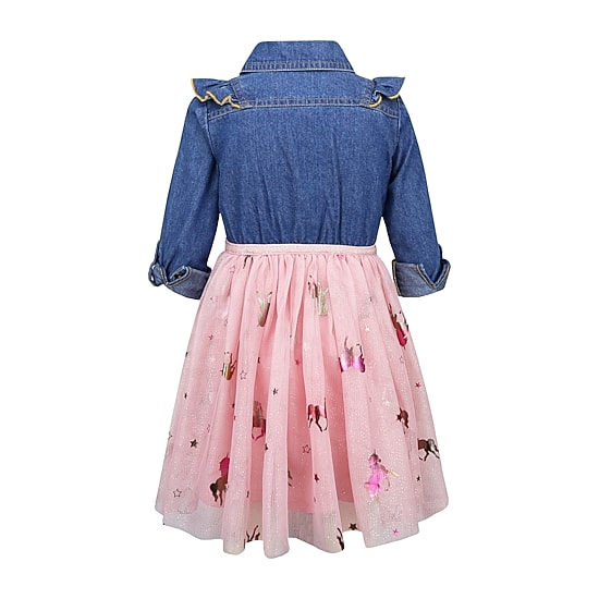Lilt Toddler Girls Long Sleeve A-Line Dress