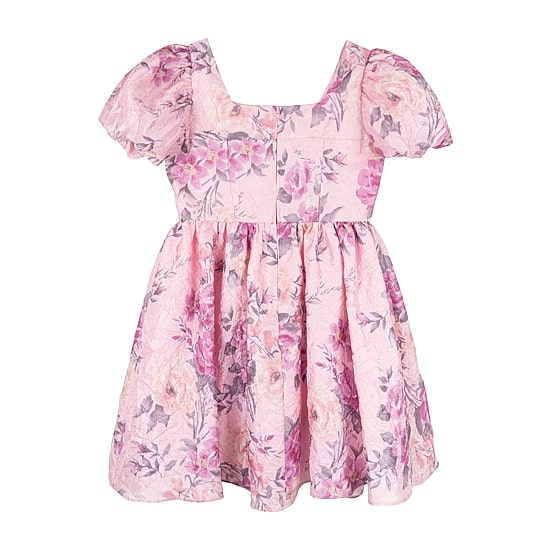 Rare Editions Big Kid Girls Short Sleeve Puffed A-Line Dress