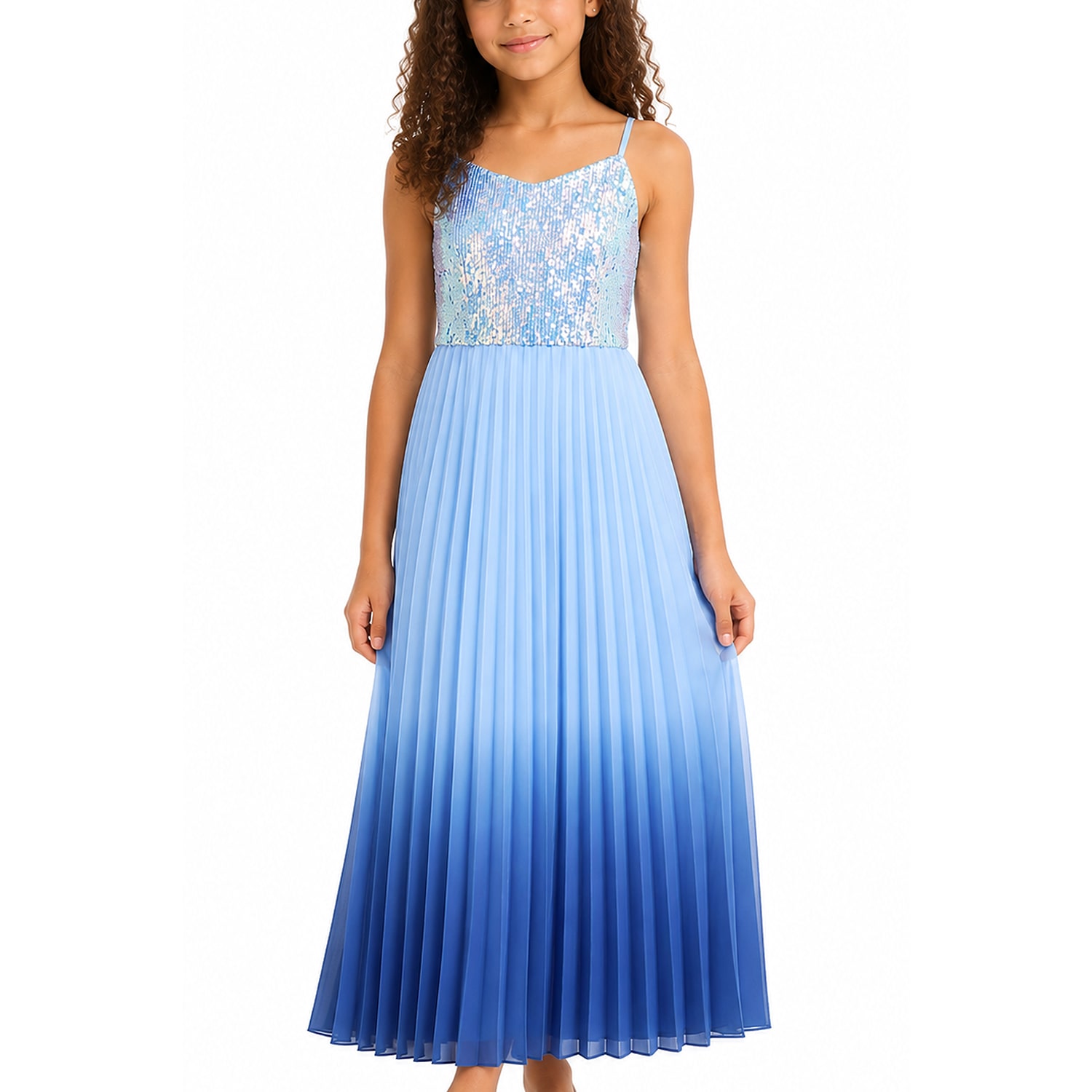 Lilt Girls Spaghetti Straps Sleeveless Maxi Dress