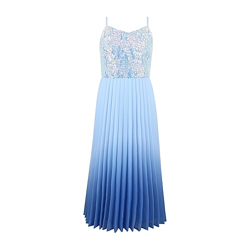 Lilt Kids' Girls Sleeveless Spaghetti Straps Maxi Dress In Blue