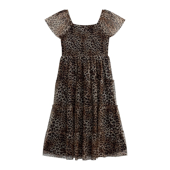 Byer California Girls Puffed Short Sleeve A-Line Dress
