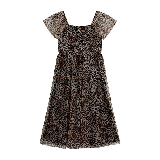 Byer California Girls Puffed Short Sleeve A-Line Dress