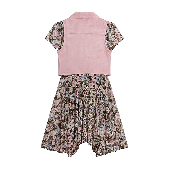 Byer California Girls Cap Floral 2-pc. Dress Set