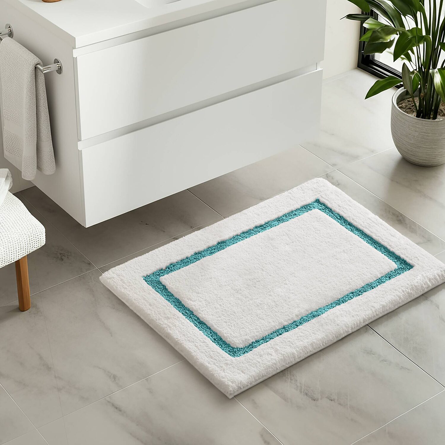 Madison Park Roan Border Tufted Bath Rug