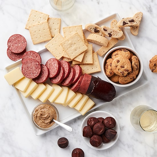 Hickory Farms Sparkling Cider & Snacks Gift Box Set