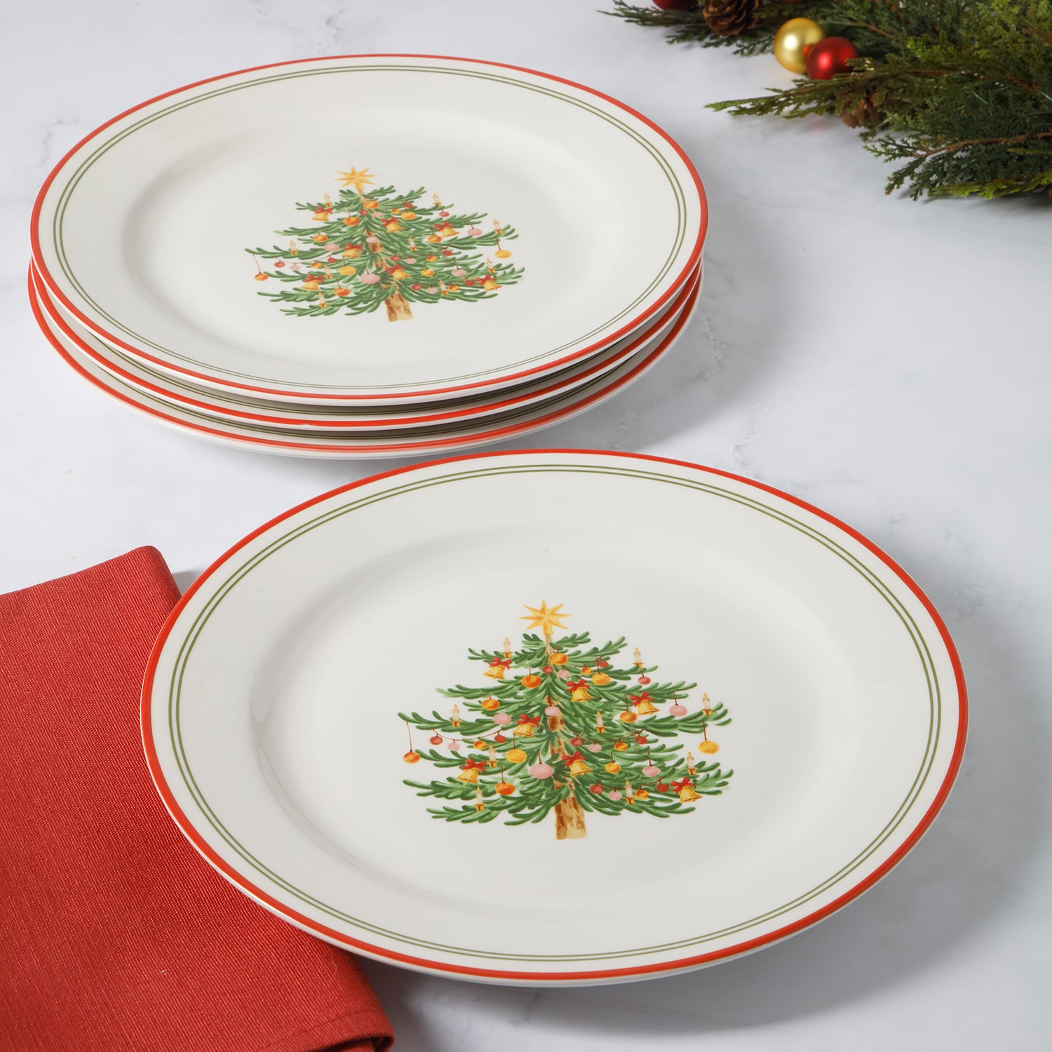 Martha Stewart Manor Rimmed 4-pc. Dinner Plate