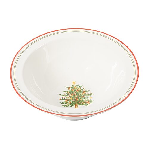Martha Stewart Manor Rimmed Serving Bowl In White