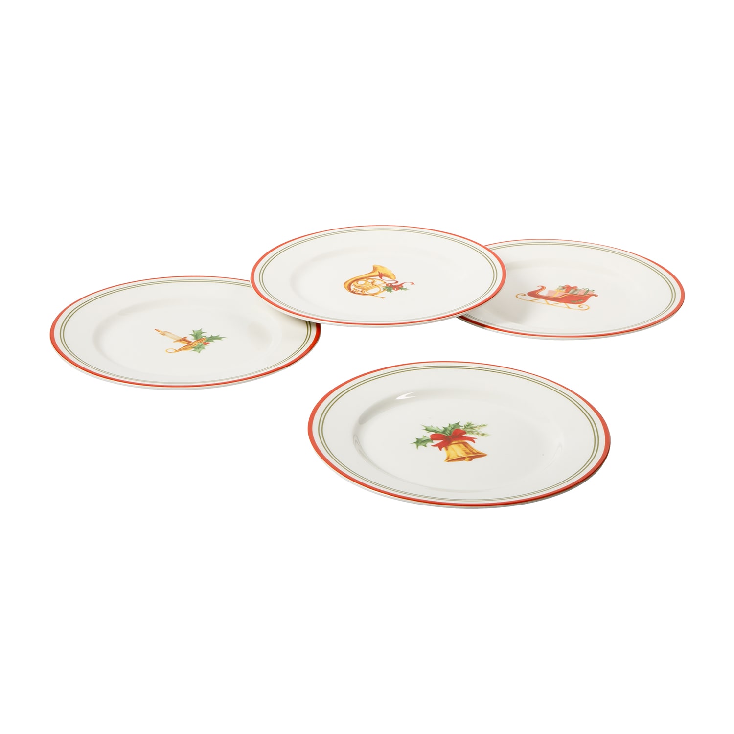 Martha Stewart Manor Rimmed 4-pc. Dessert Plate