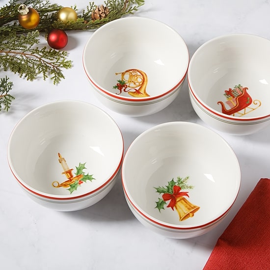 Martha Stewart Manor Rimmed 4-pc. Tidbit Bowl