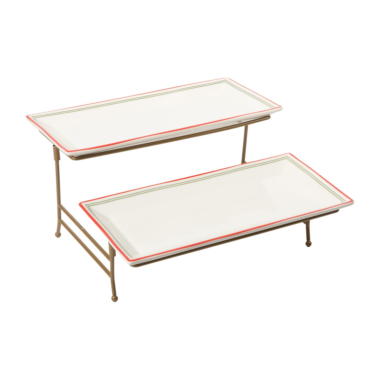 Martha Stewart Manor Rimmed 2 Tier Server