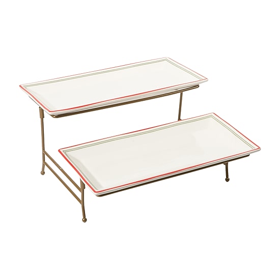 Martha Stewart Manor Rimmed 2 Tier Server