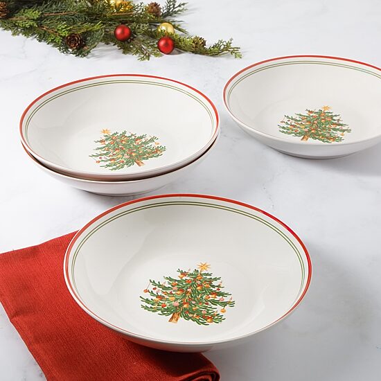 Martha Stewart Manor Rimmed 4-pc. Dinner Bowl Set