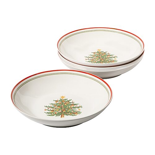 Martha Stewart Manor Rimmed 4-pc. Dinner Bowl Set In White
