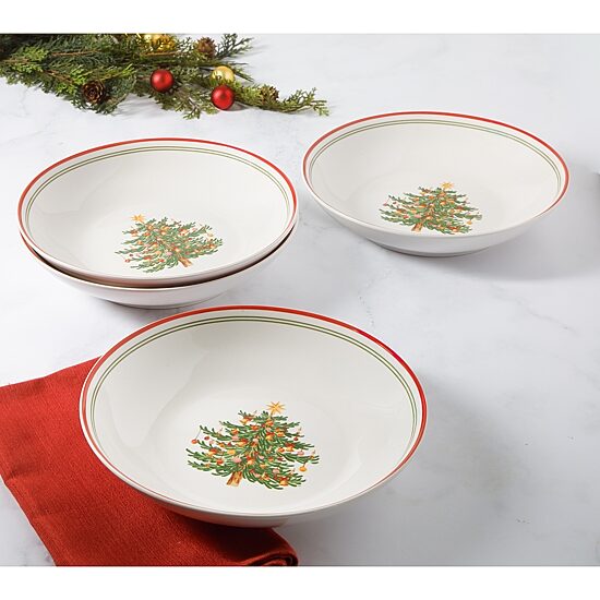 Martha Stewart Manor Rimmed 4-pc. Dinner Bowl Set