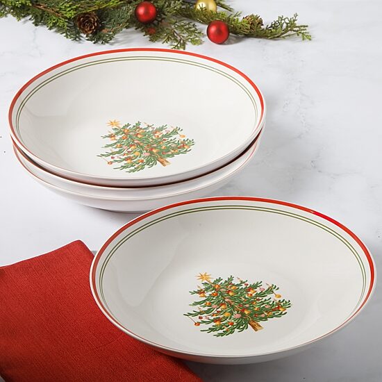 Martha Stewart Manor Rimmed 4-pc. Dinner Bowl Set