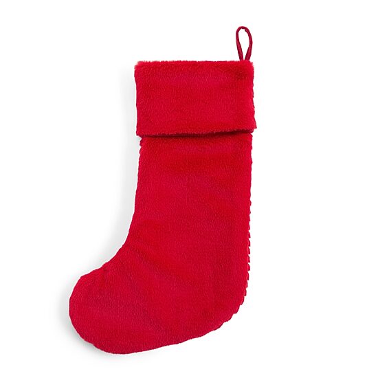 North Pole Trading Co. Bow Fur Christmas Stocking