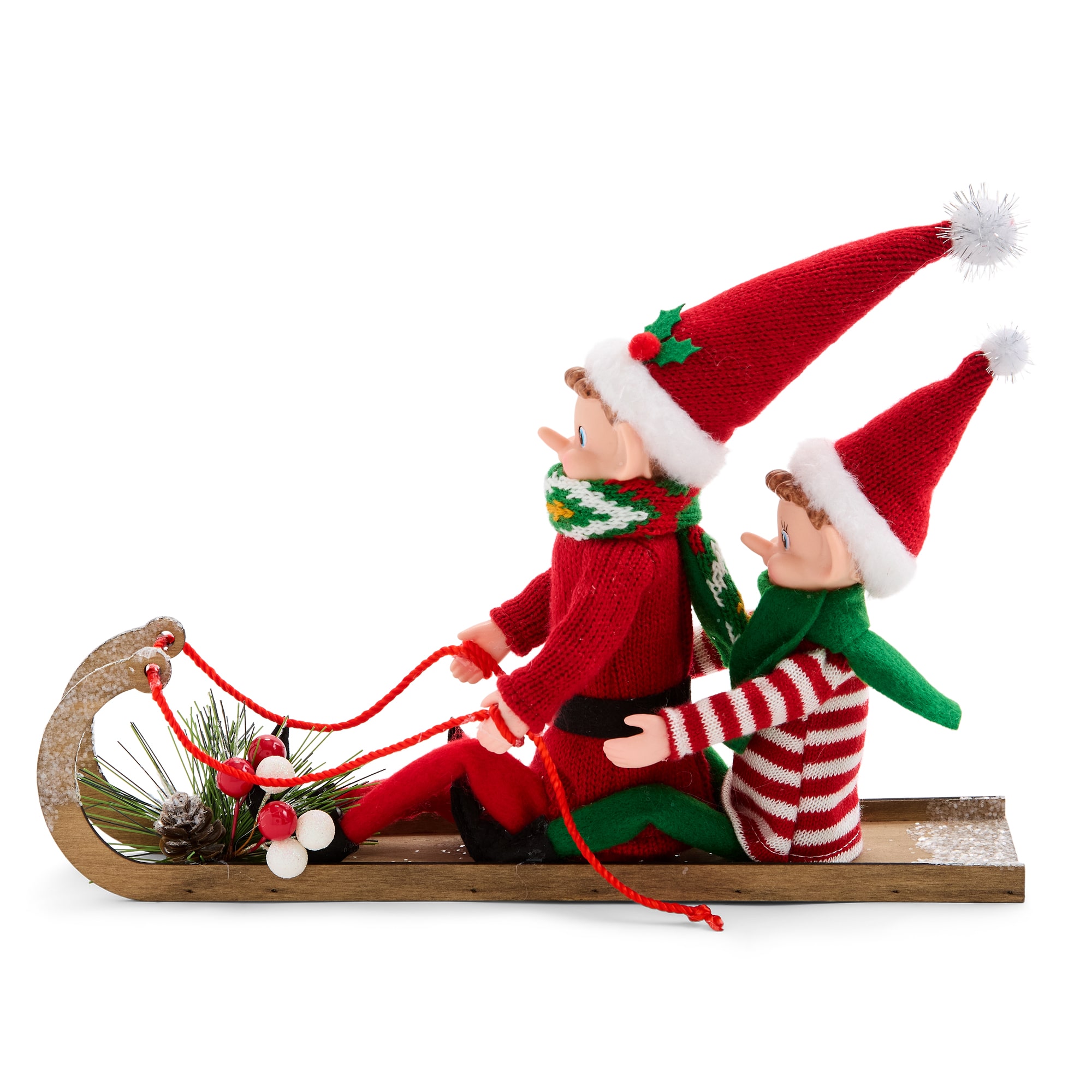 North Pole Trading Co. Sled Elves Christmas Tabletop Decor
