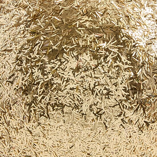Martha Stewart Gold Tinsel Ball Christmas Ornament