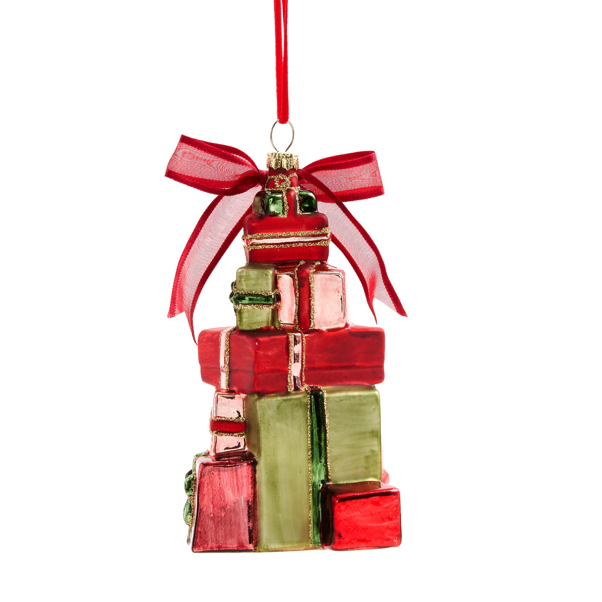 Martha Stewart Glass Gift Christmas Ornament