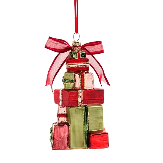 Martha Stewart Glass Gift Christmas Ornament