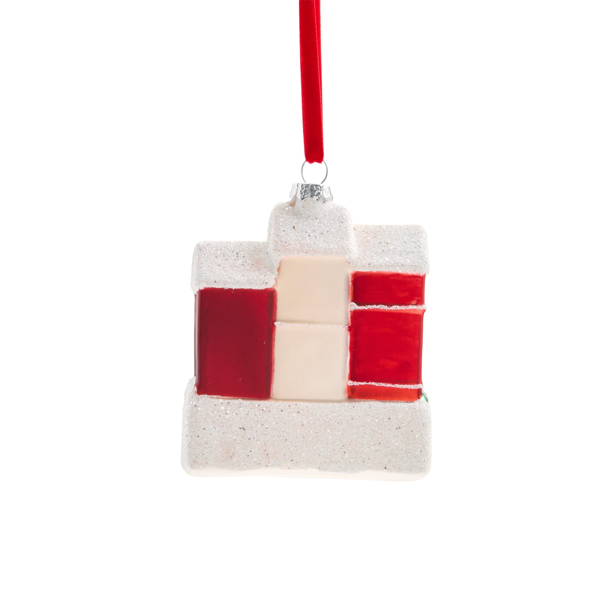 Martha Stewart Glass Townhouse Christmas Ornament