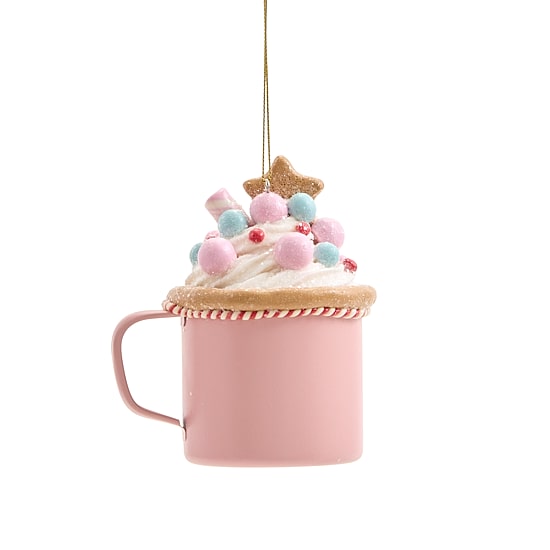 North Pole Trading Co. Claydough Let It Snow Mug Christmas Ornament