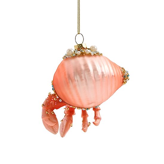 North Pole Trading Co. Glass Hermit Crab Christmas Ornament