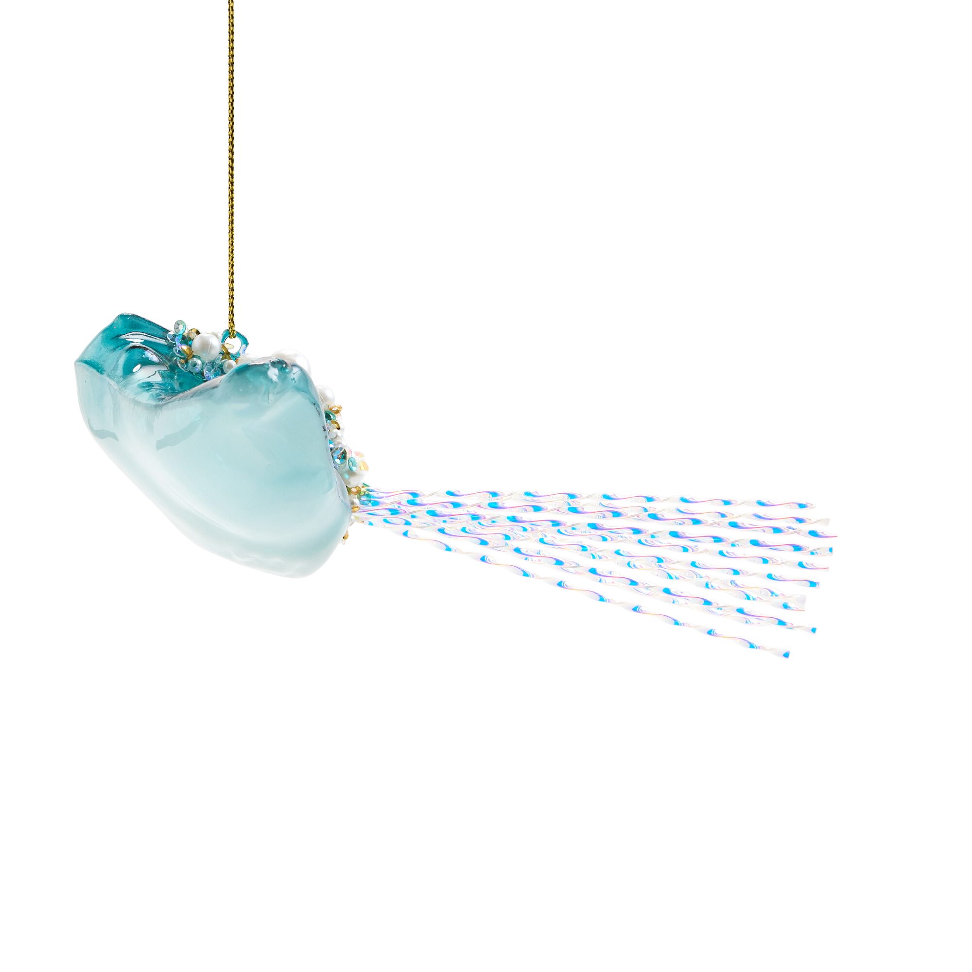 North Pole Trading Co. Glass Stingray Christmas Ornament