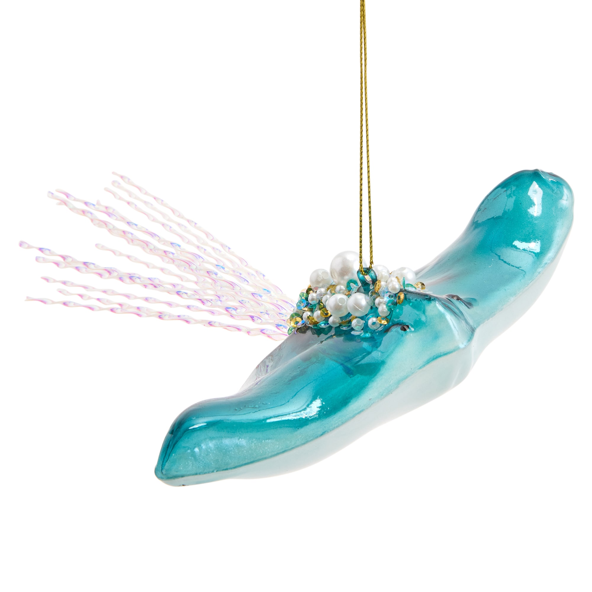 North Pole Trading Co. Glass Stingray Christmas Ornament